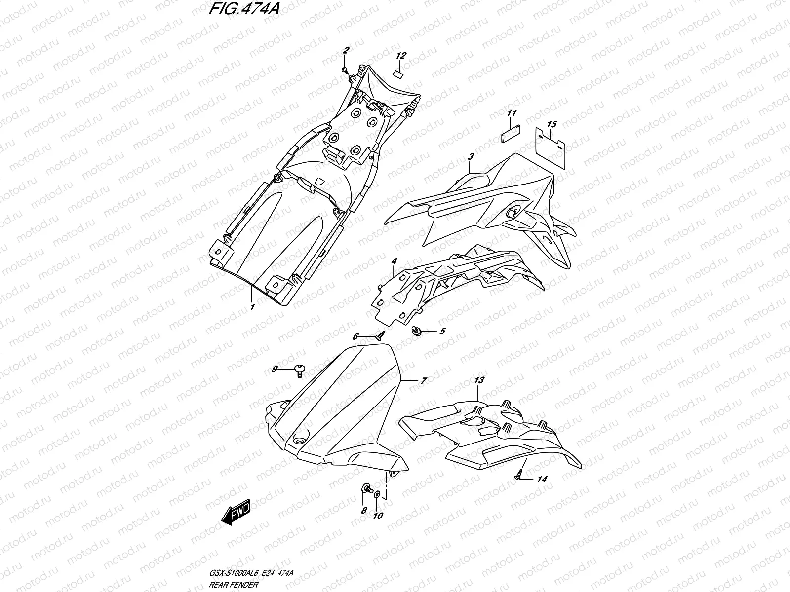 474A - REAR FENDER