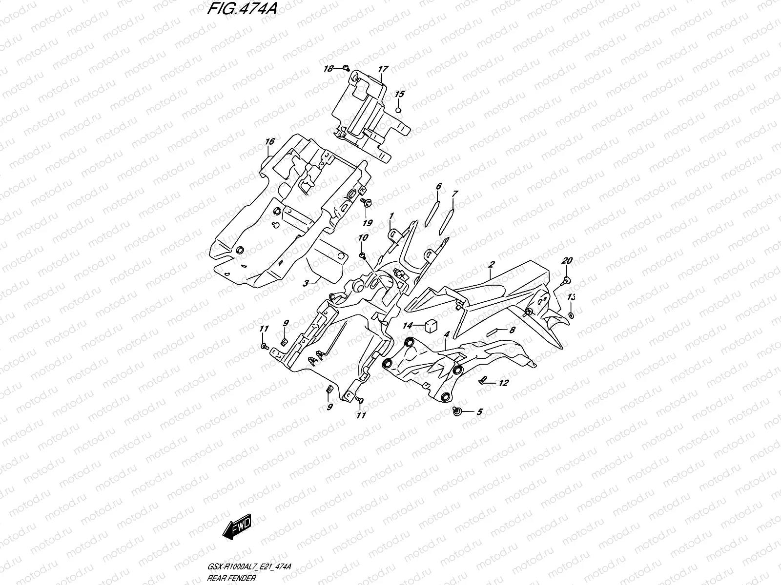 474A - REAR FENDER