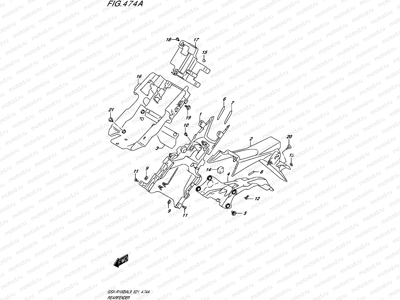 474A - REAR FENDER
