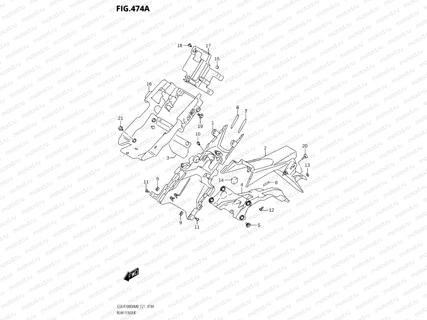 474A - REAR FENDER