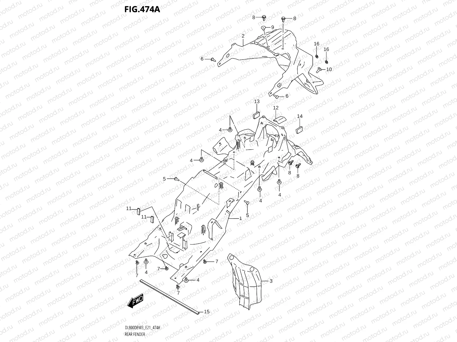474A - REAR FENDER