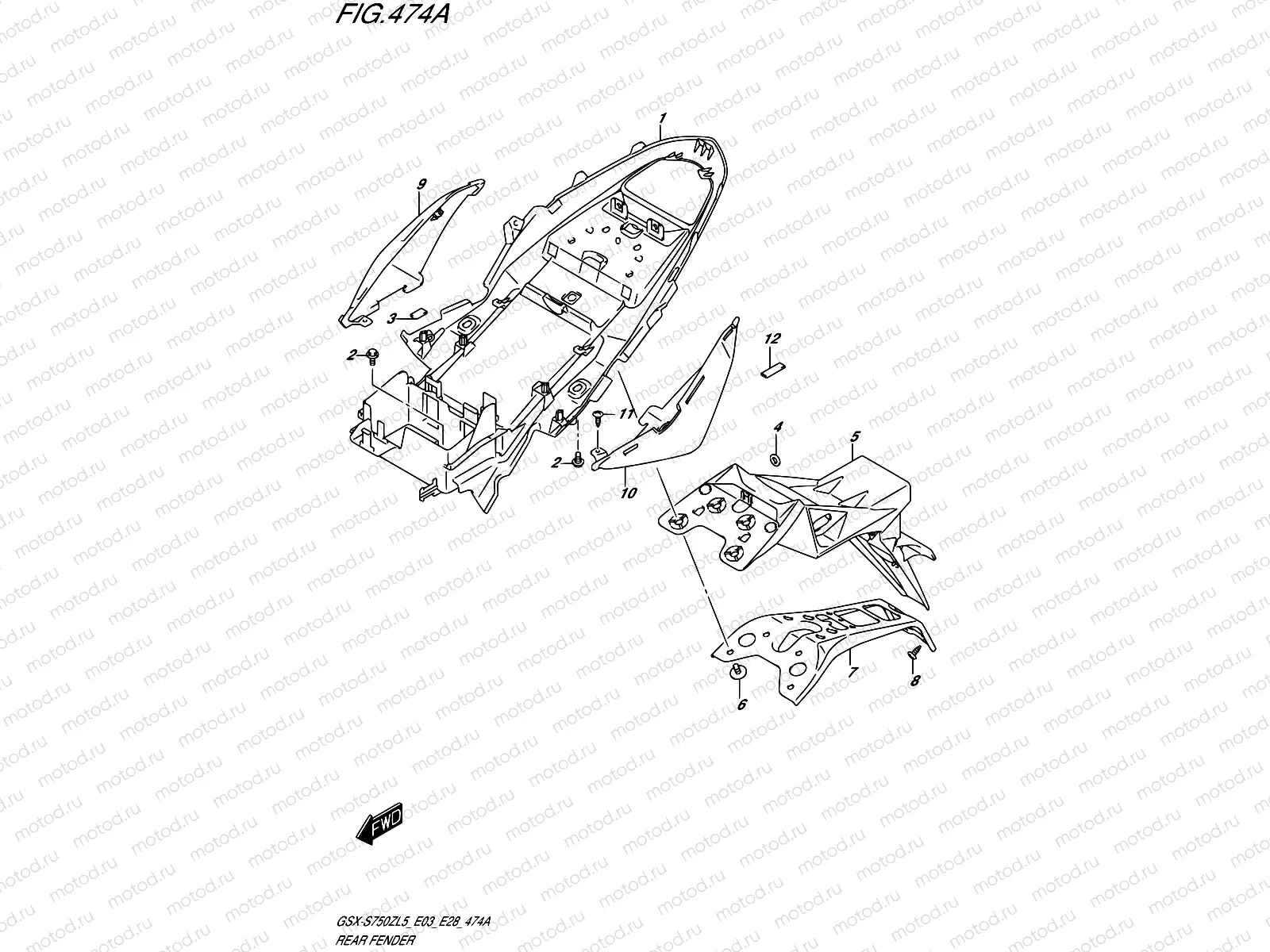 474A - REAR FENDER