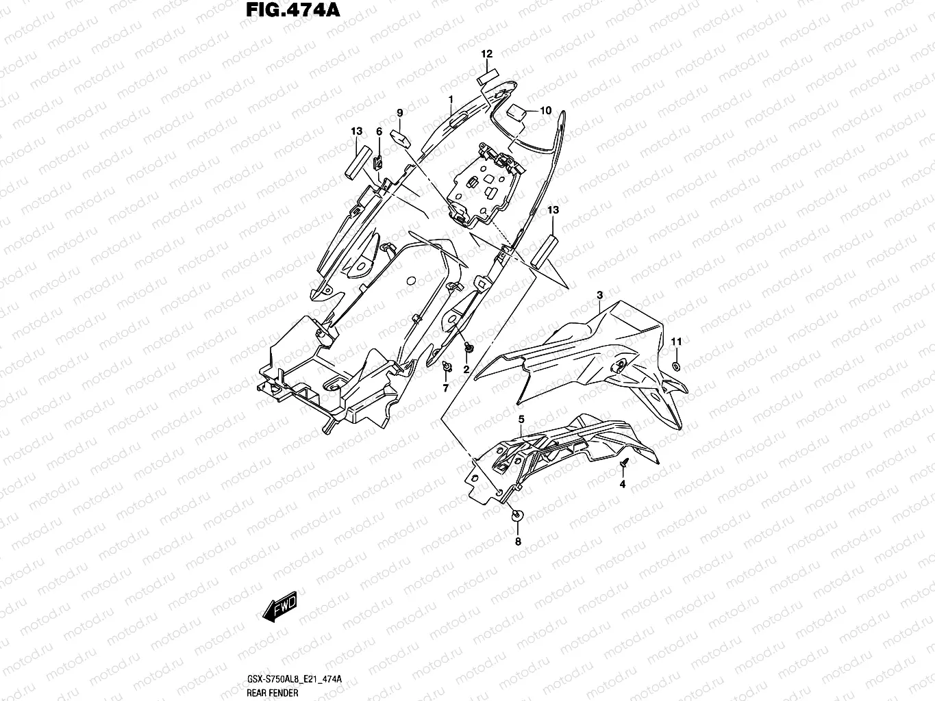 474A - REAR FENDER