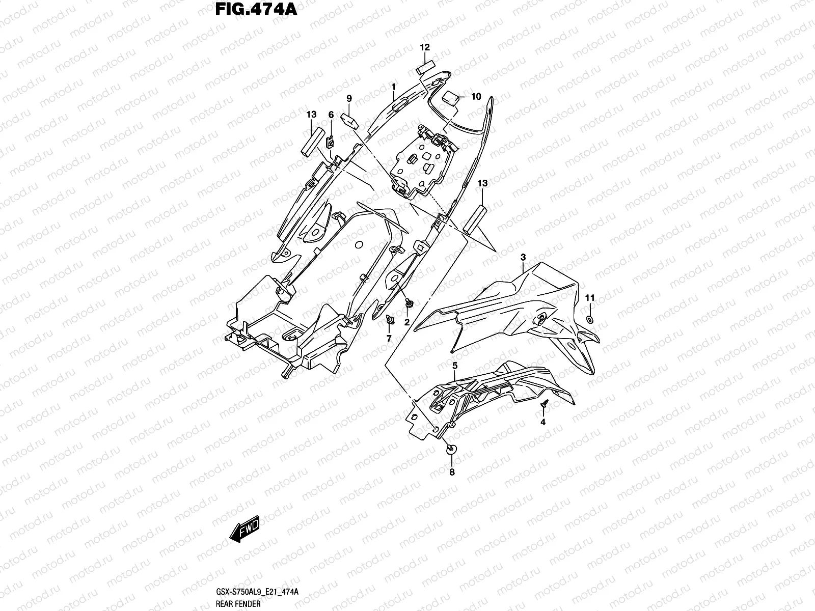 474A - REAR FENDER