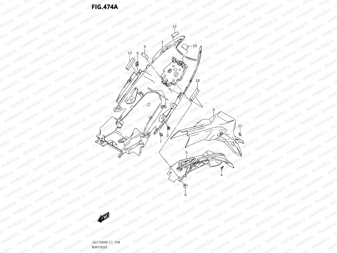 474A - REAR FENDER
