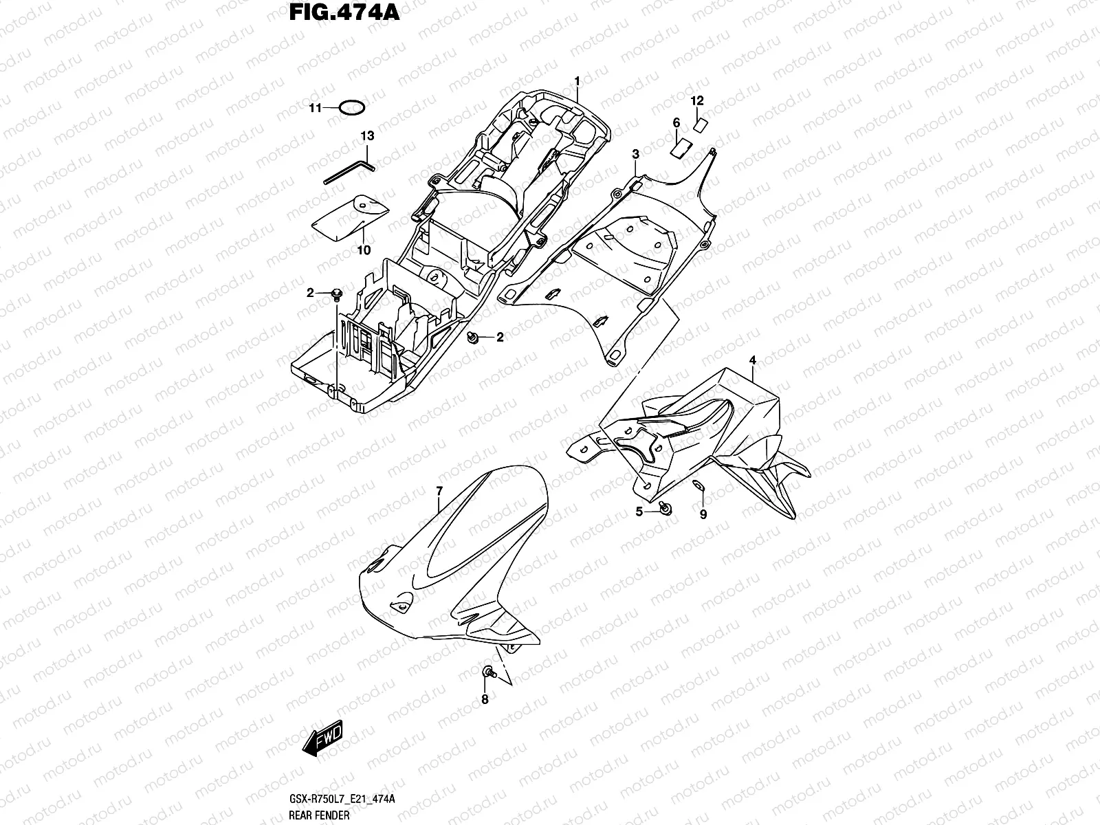 474A - REAR FENDER