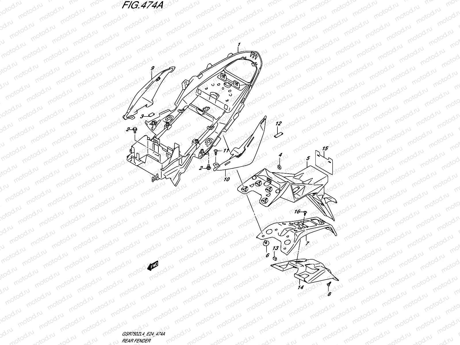 474A - REAR FENDER