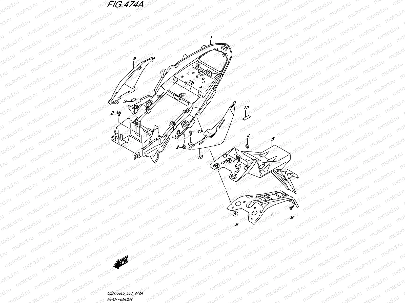 474A - REAR FENDER