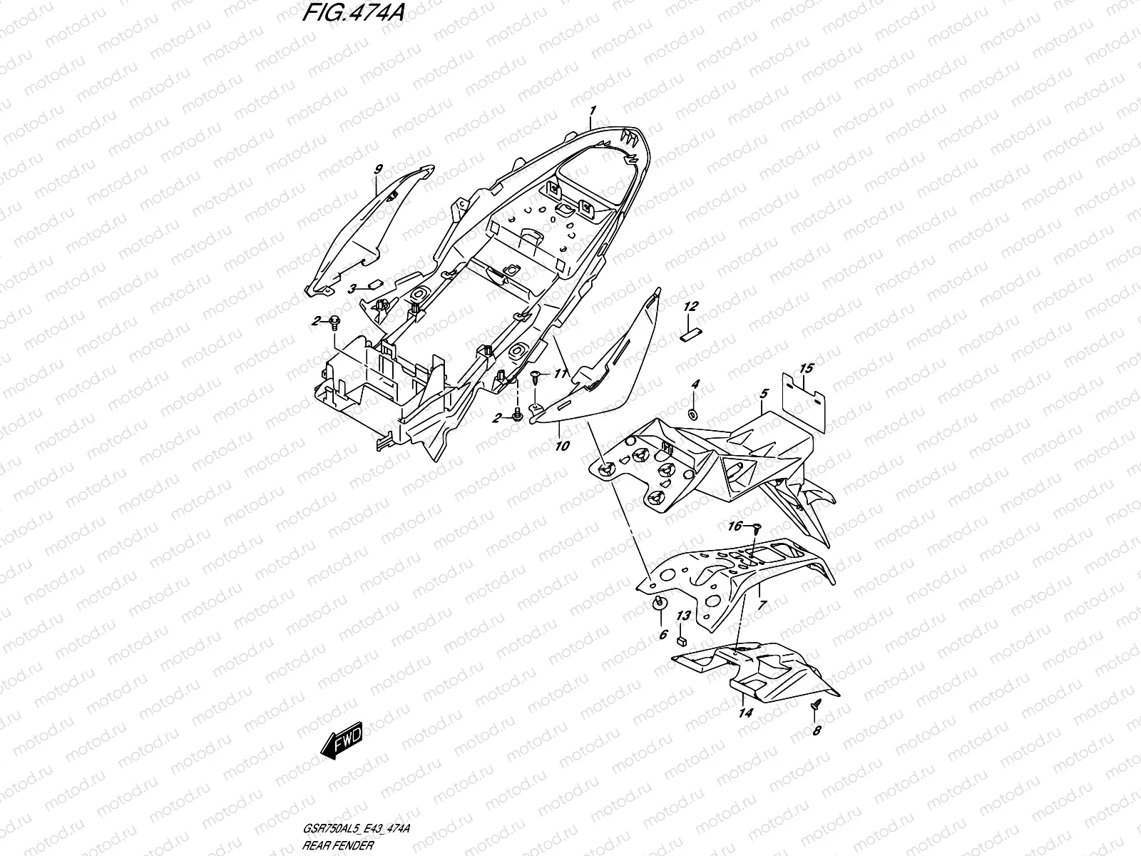 474A - REAR FENDER