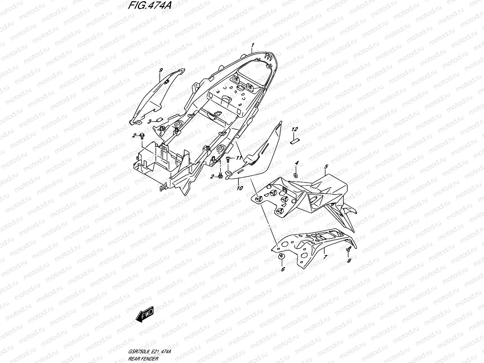 474A - REAR FENDER