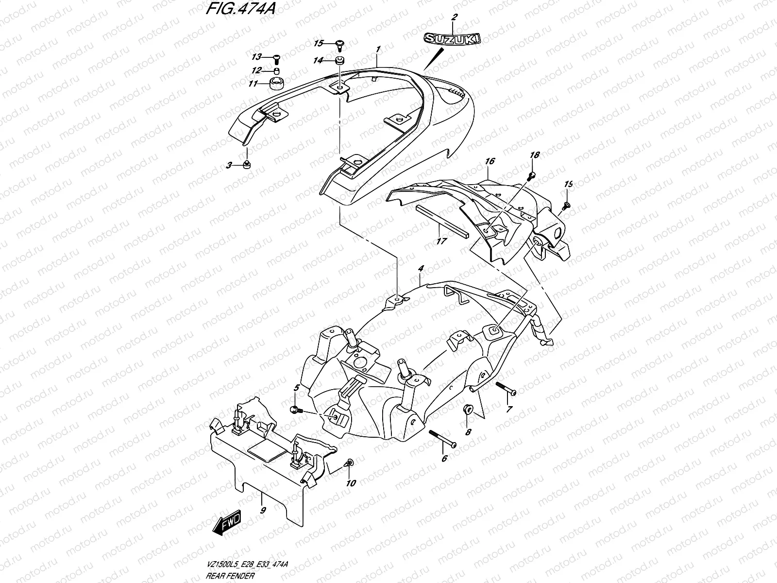 474A - REAR FENDER
