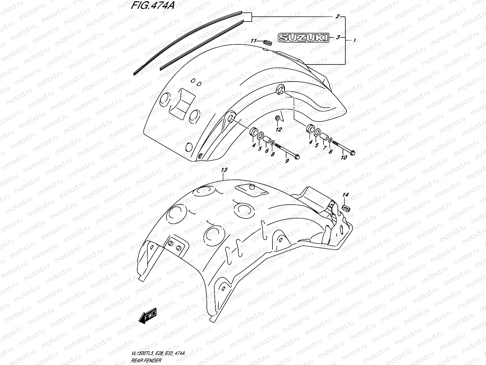 474A - REAR FENDER