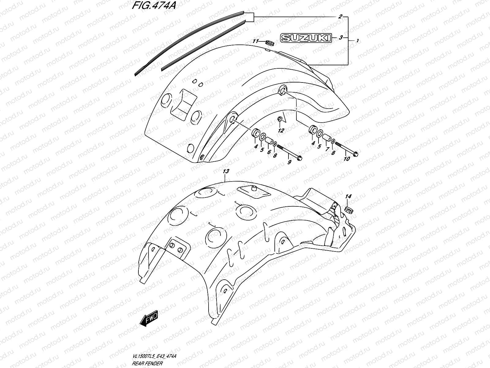 474A - REAR FENDER