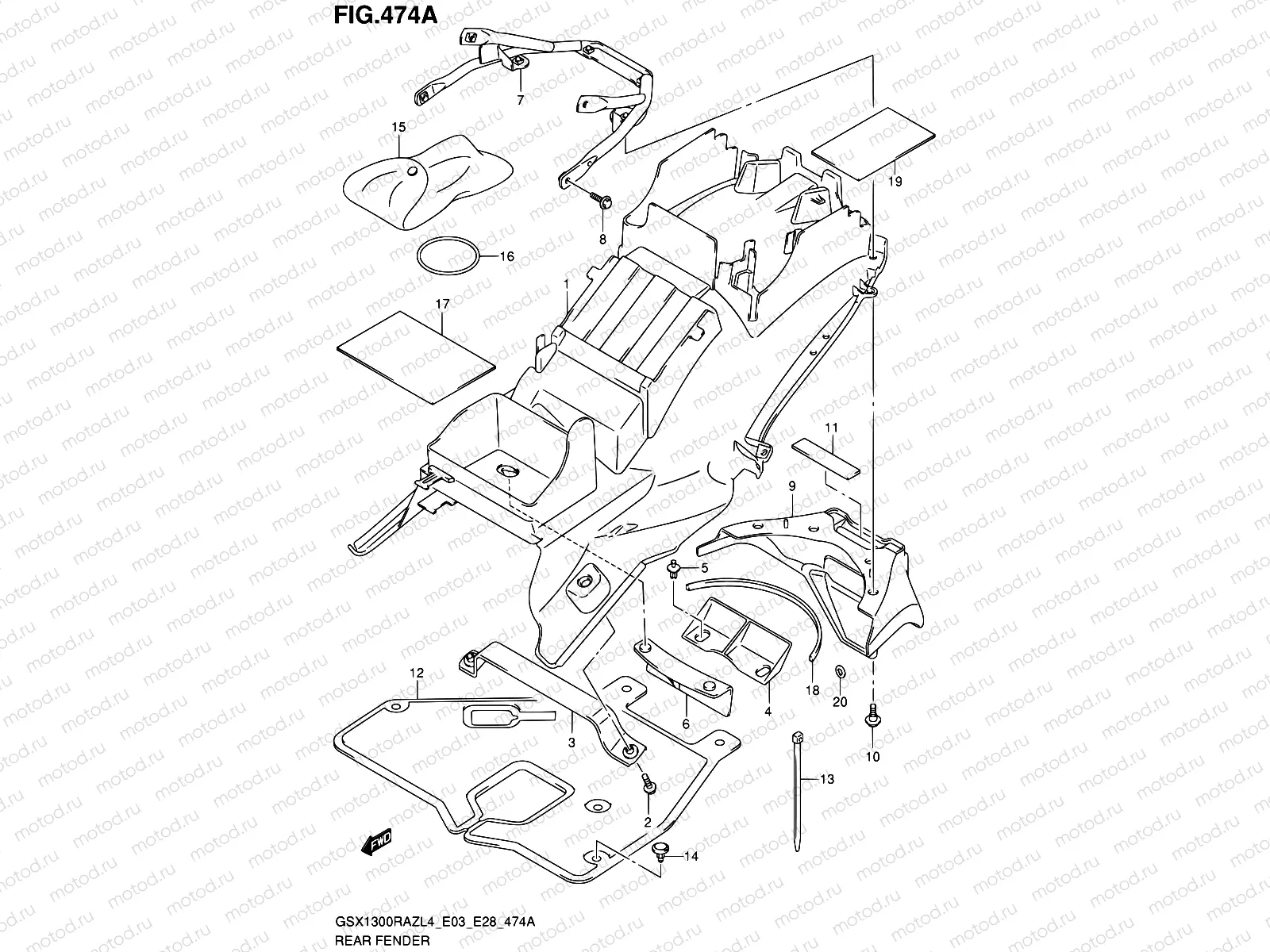 474A - REAR FENDER