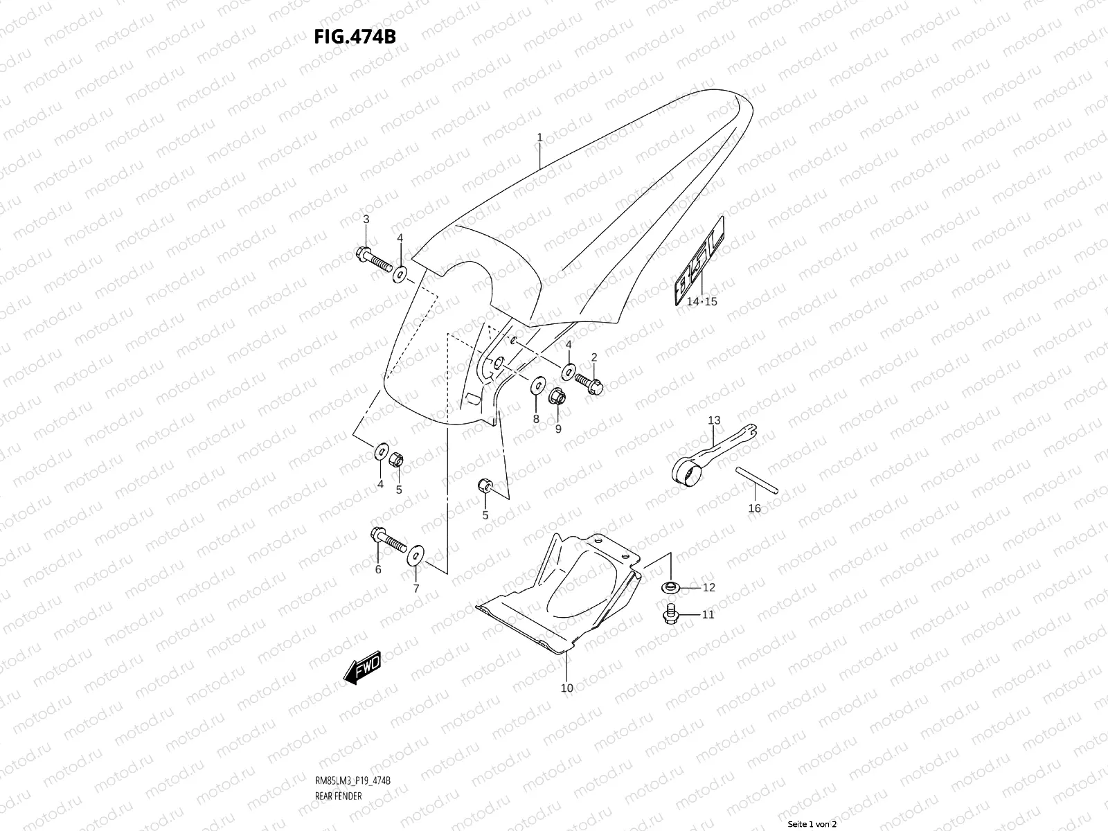 474B - REAR FENDER