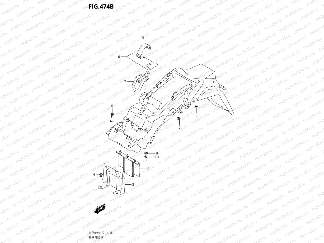 474B - REAR FENDER