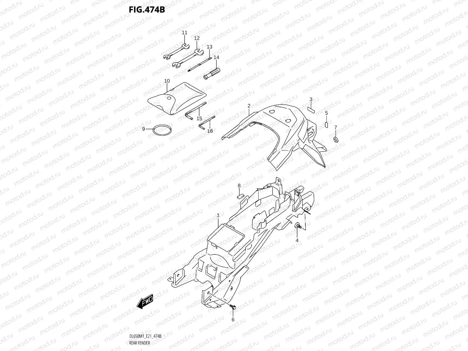 474B - REAR FENDER