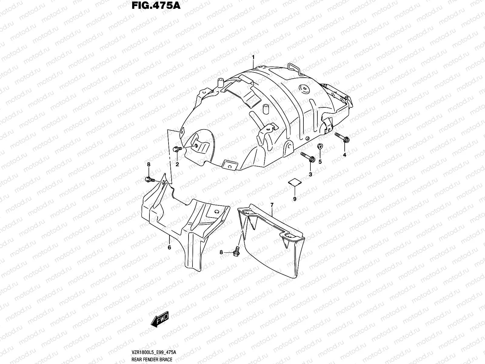 475A - REAR FENDER BRACE