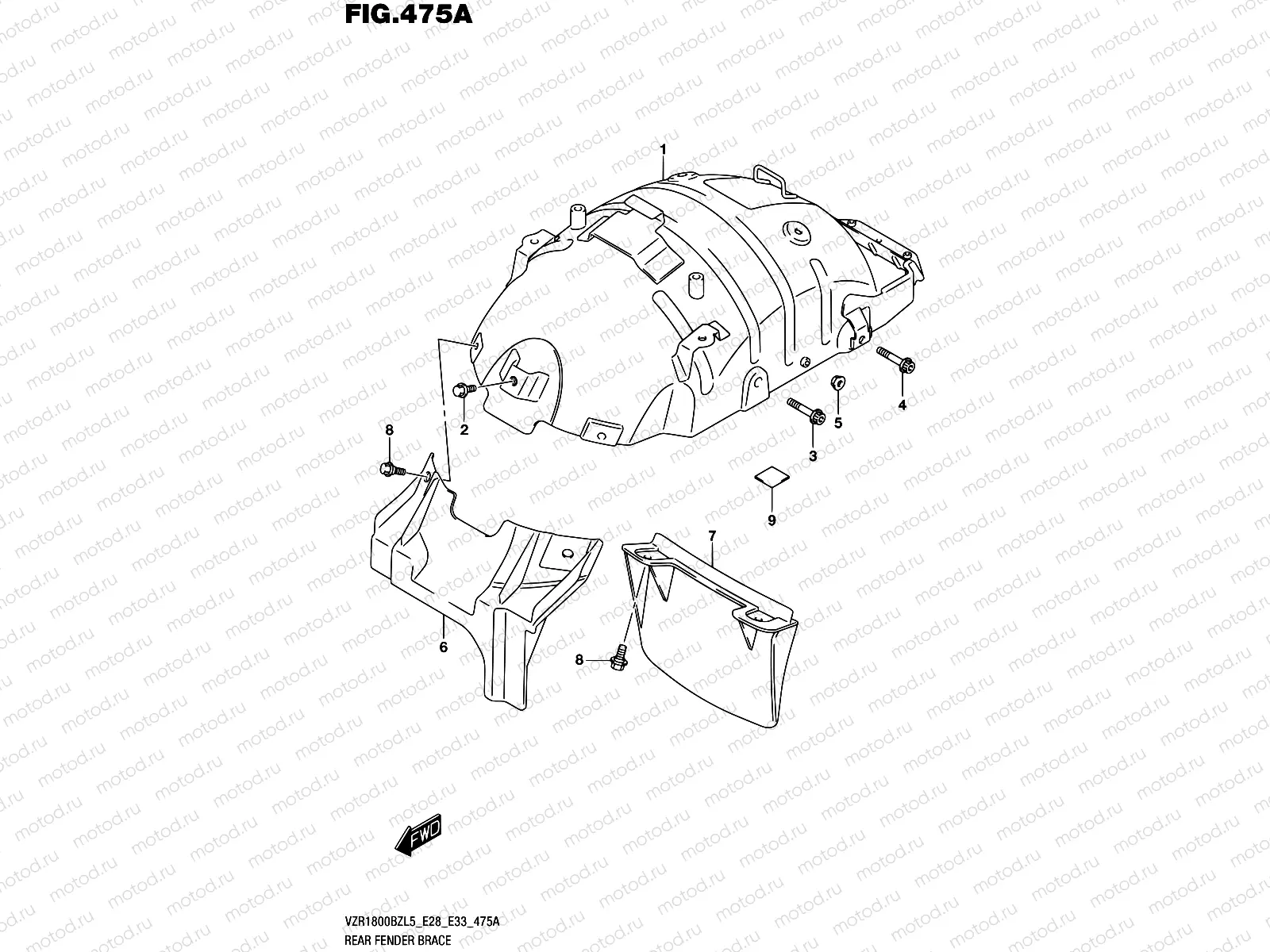 475A - REAR FENDER BRACE