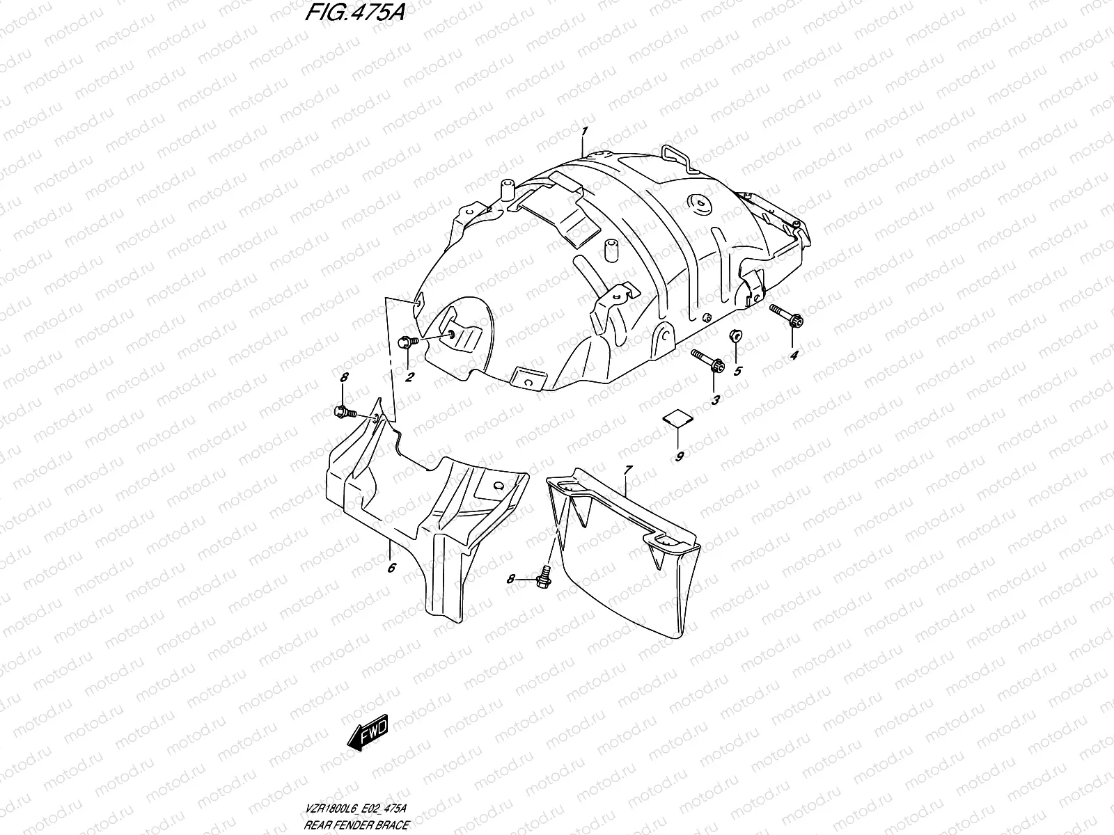 475A - REAR FENDER BRACE