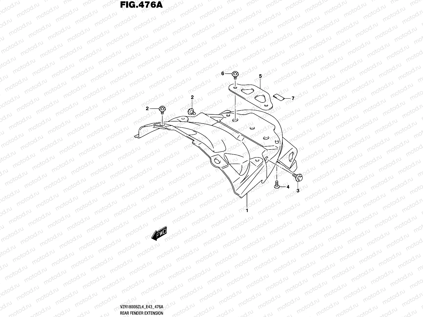 476A - REAR FENDER EXTENSION