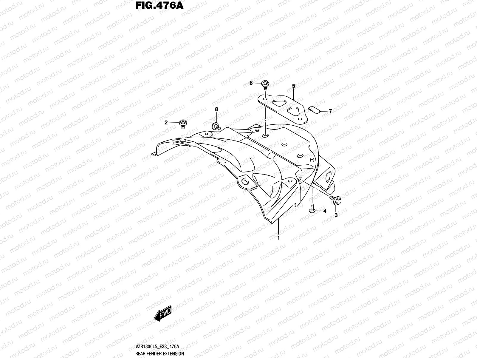 476A - REAR FENDER EXTENSION