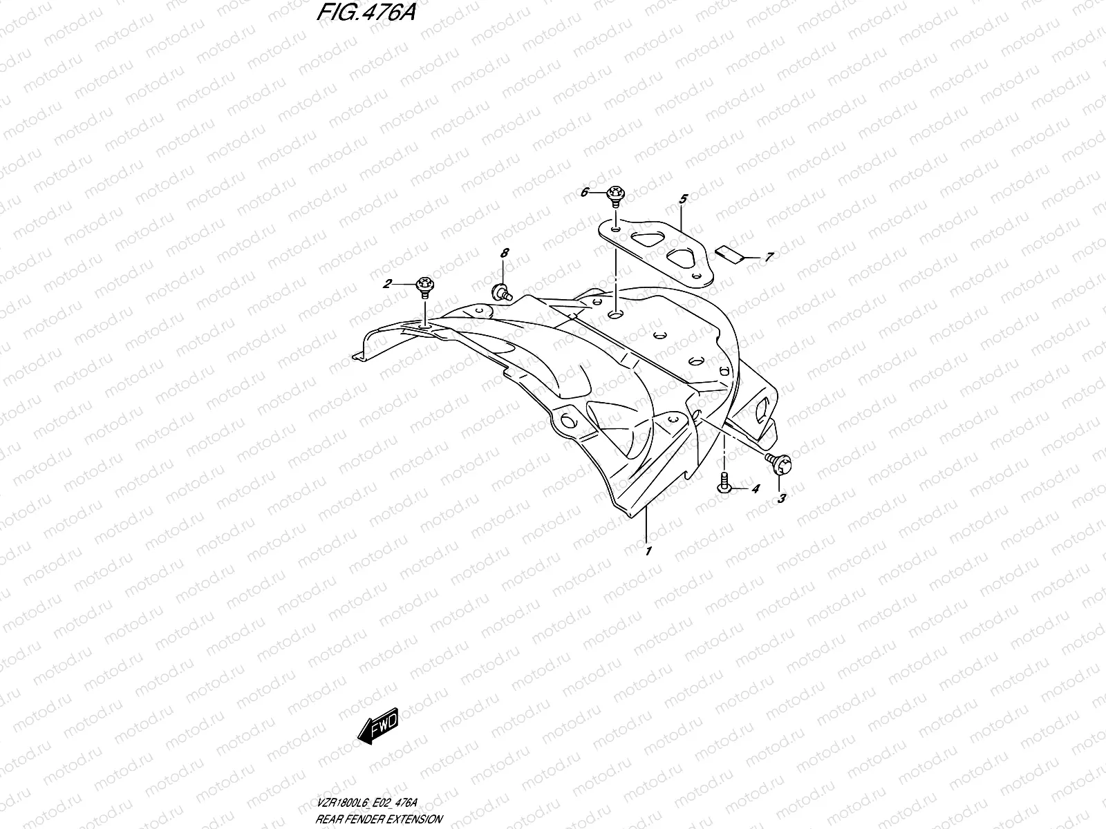 476A - REAR FENDER EXTENSION
