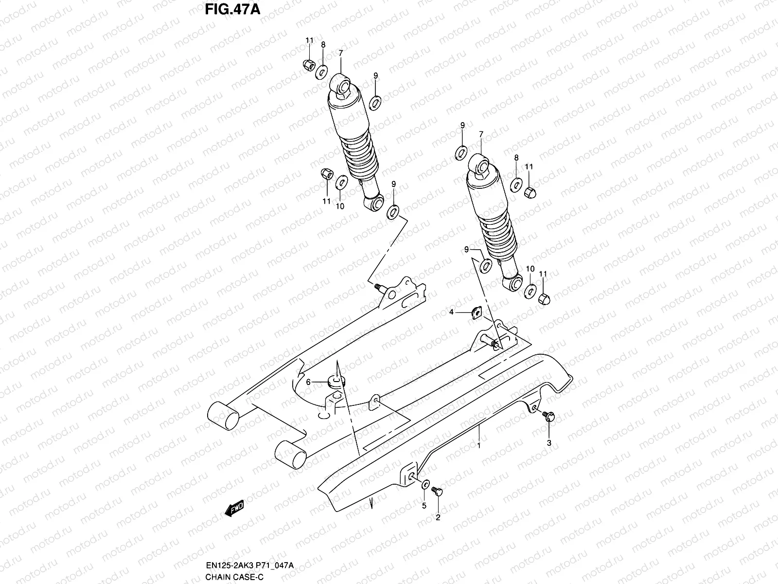 47A - CHAIN CASE (EN125HUK4/HUZK6/HUK7/HUK8)