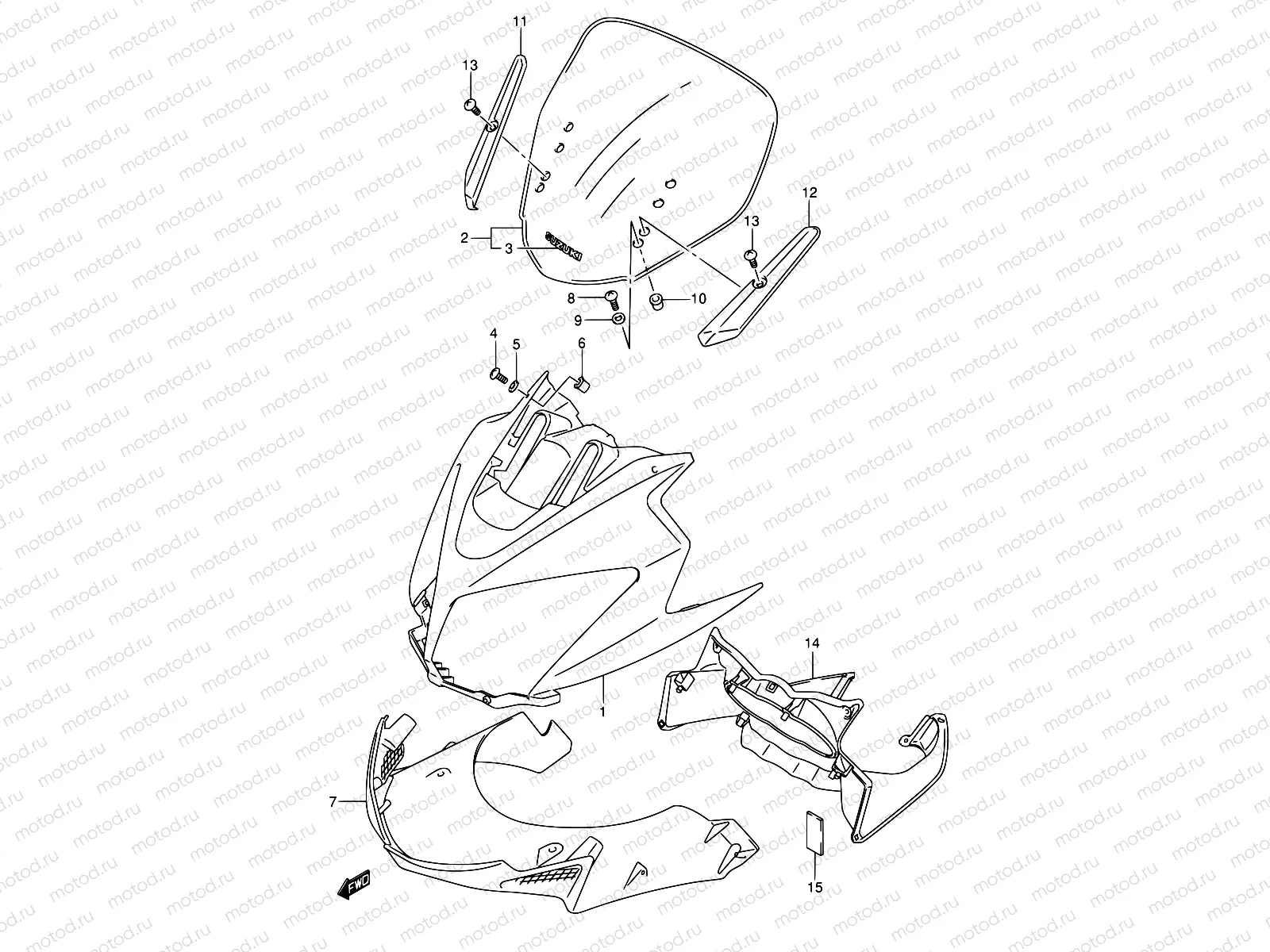 47A - COWLING BODY (MODEL K4/K5/K6)