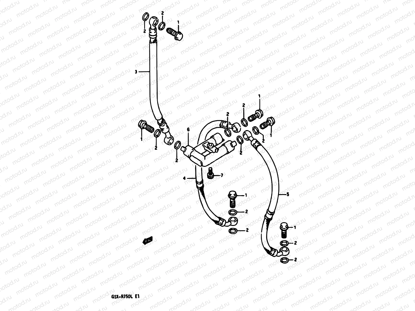 47A - FRONT BRAKE HOSE (MODEL L)