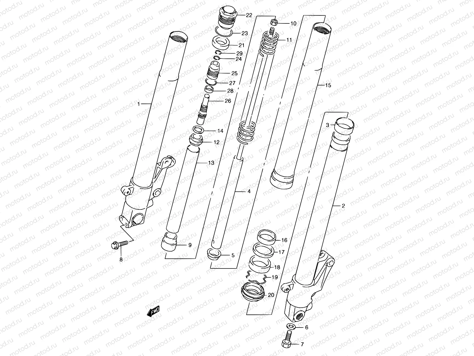 47A - FRONT DAMPER (MODEL N/P/R/T)