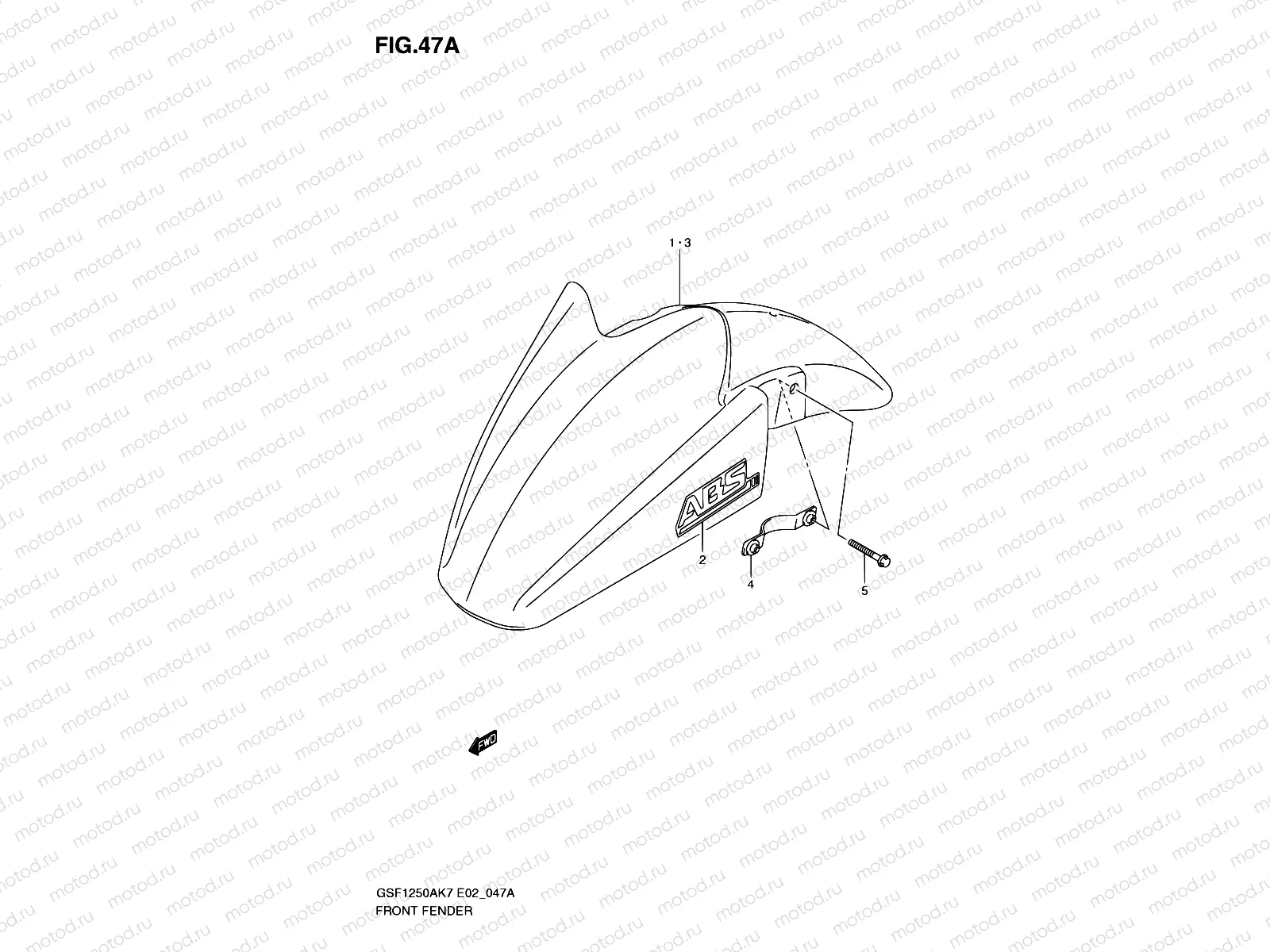 47A - FRONT FENDER (MODEL K9)