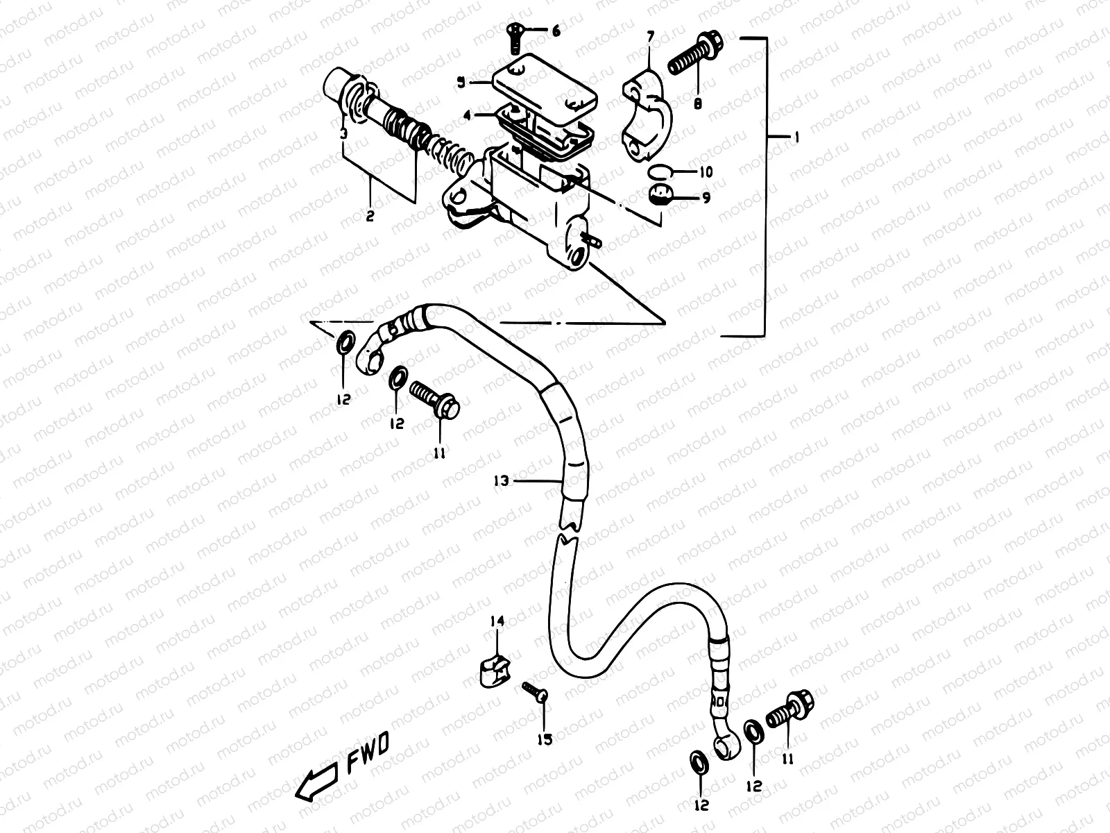 47A - FRONT MASTER CYLINDER (E24)