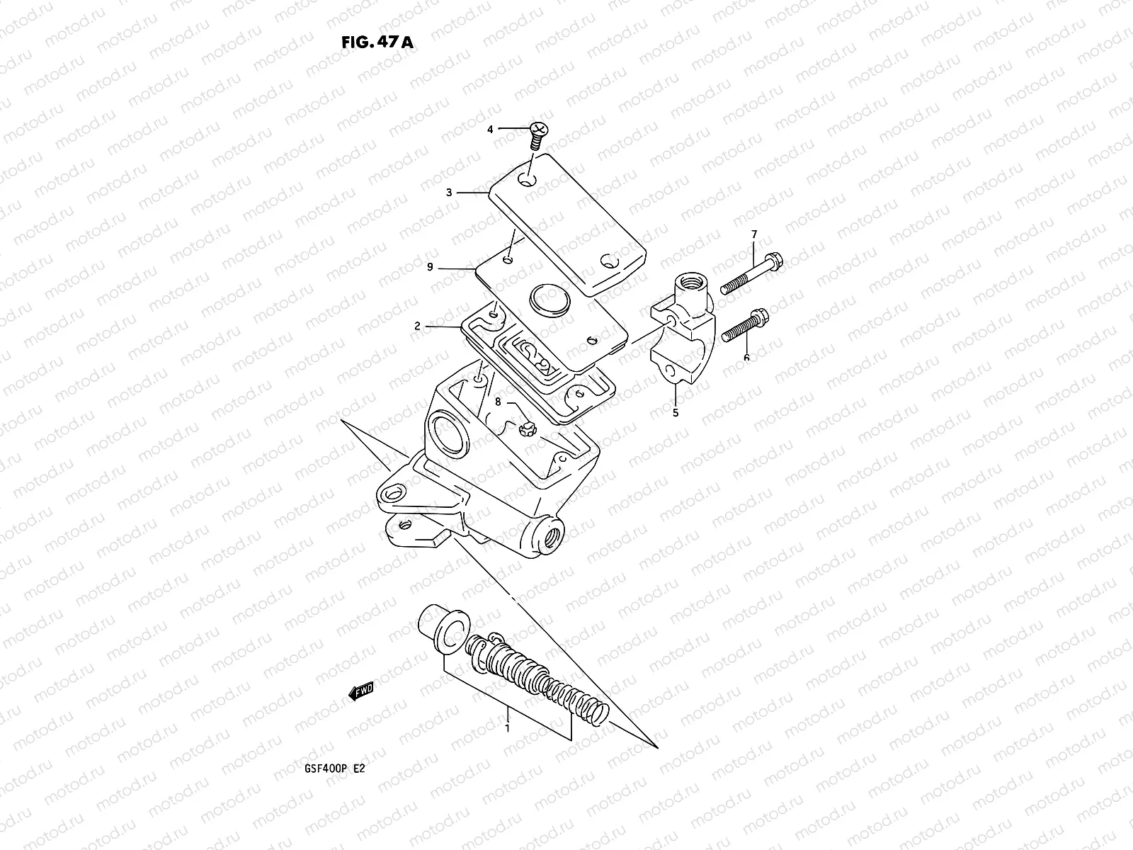 47A - FRONT MASTER CYLINDER (MODEL P)
