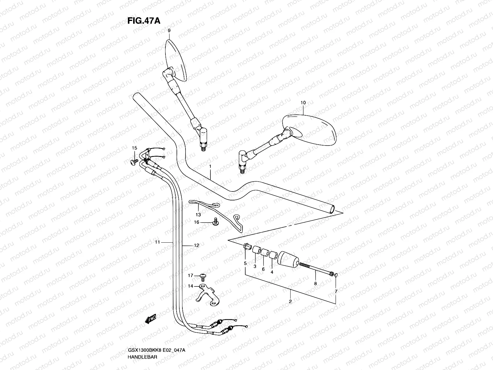47A - HANDLEBAR (MODEL L0)