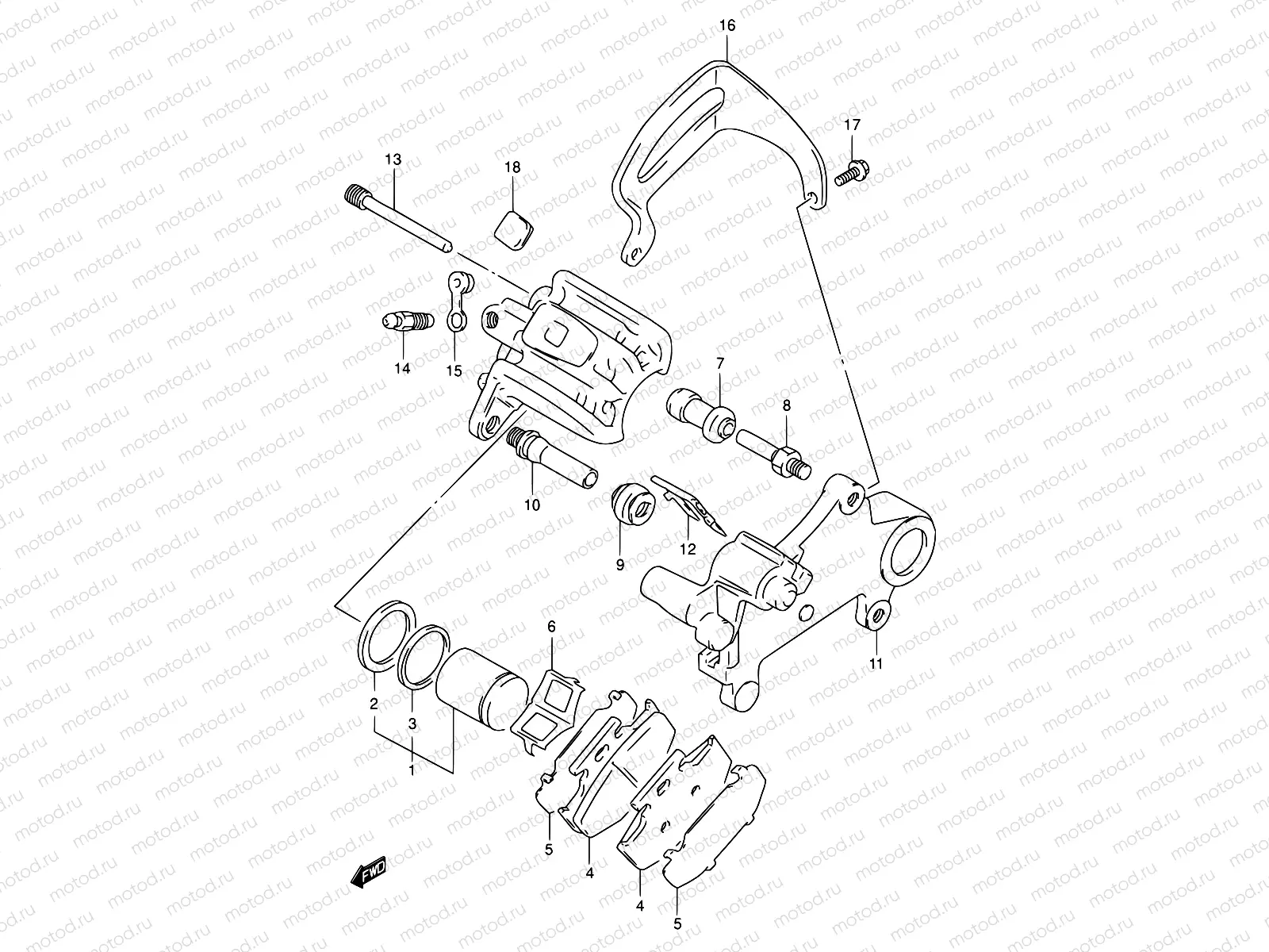 47A - REAR CALIPER (MODEL N/P)