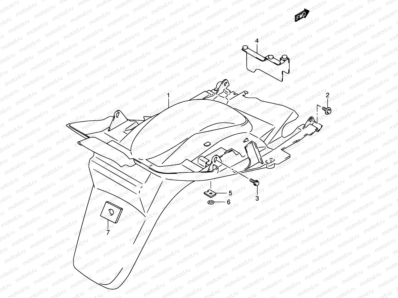 47A - REAR FENDER (MODEL K1/K2)
