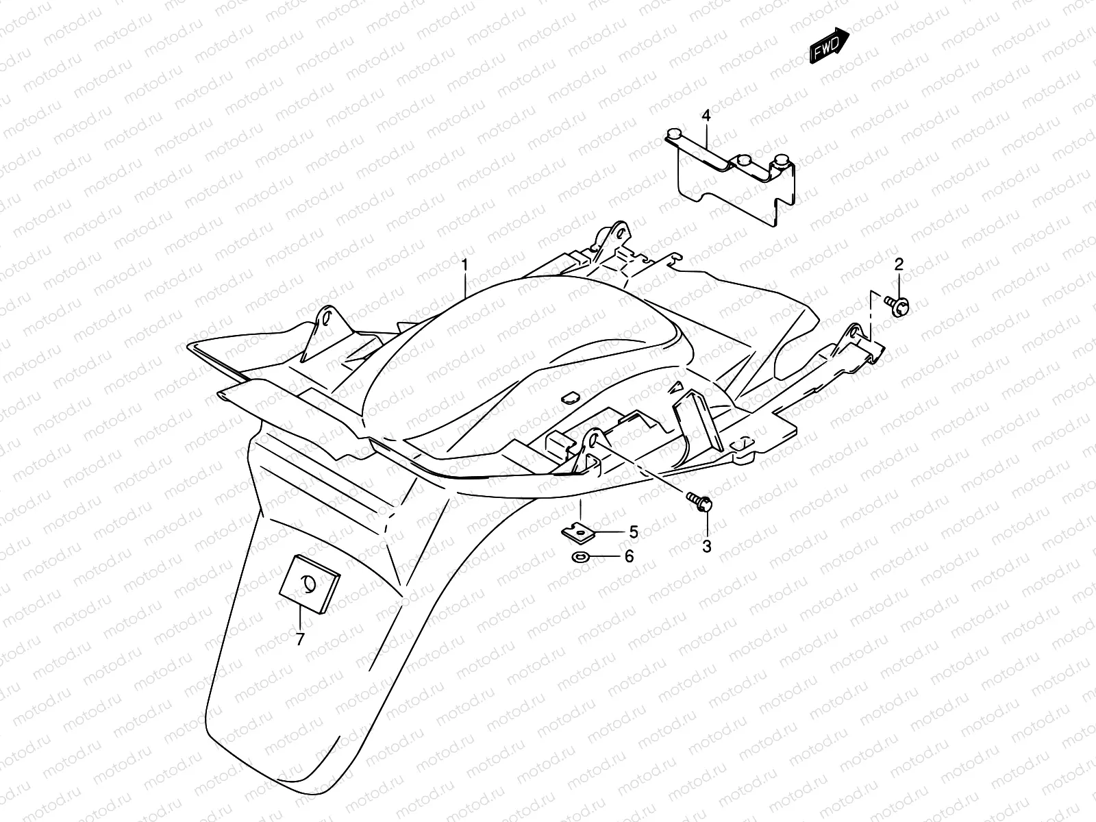 47A - REAR FENDER (MODEL K1/K2)