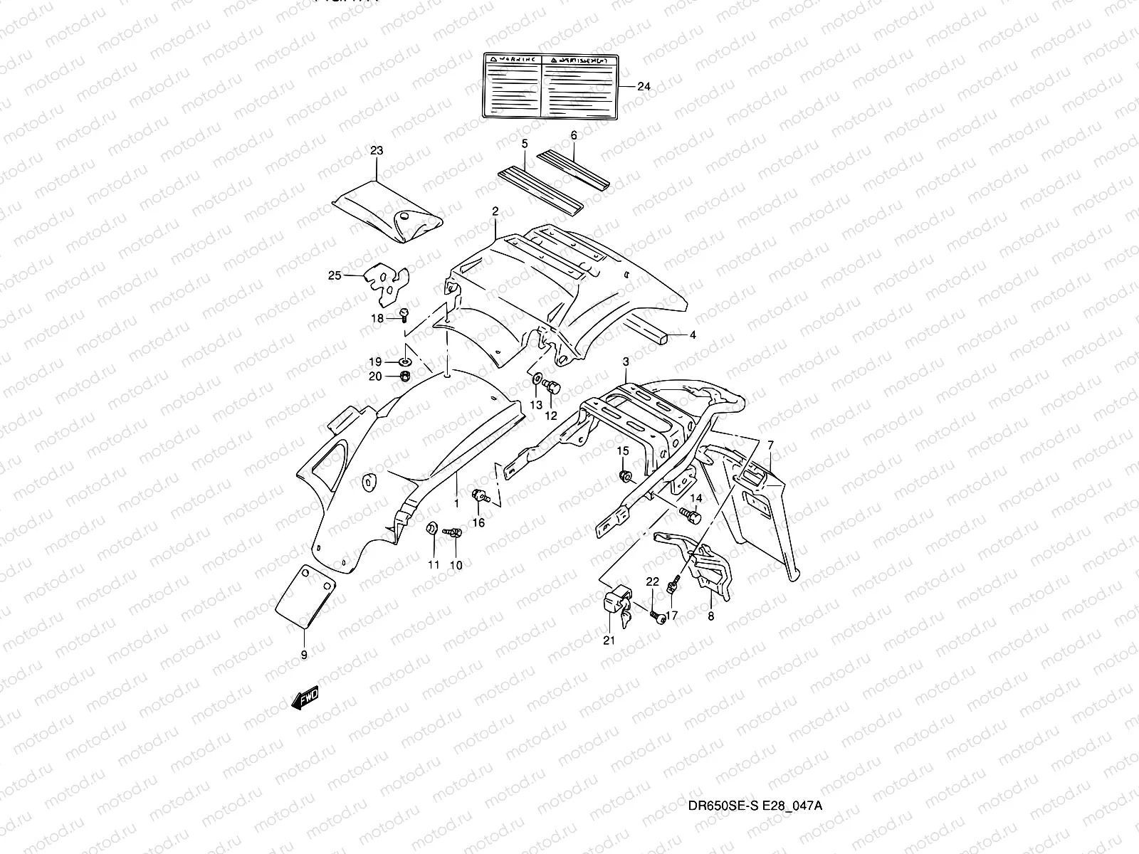 47A - REAR FENDER (MODEL R/S)