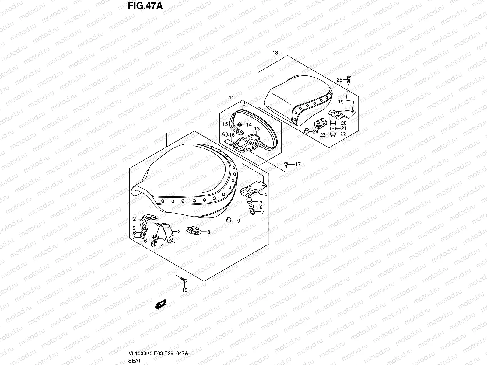 47A - SEAT (VL1500TK5/TK6/TK7/TK8/TK9)