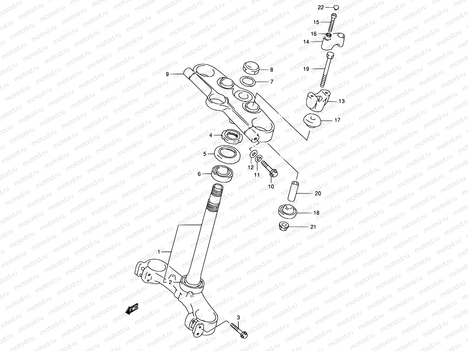 47A - STEERING STEM (GSF1200SAV)