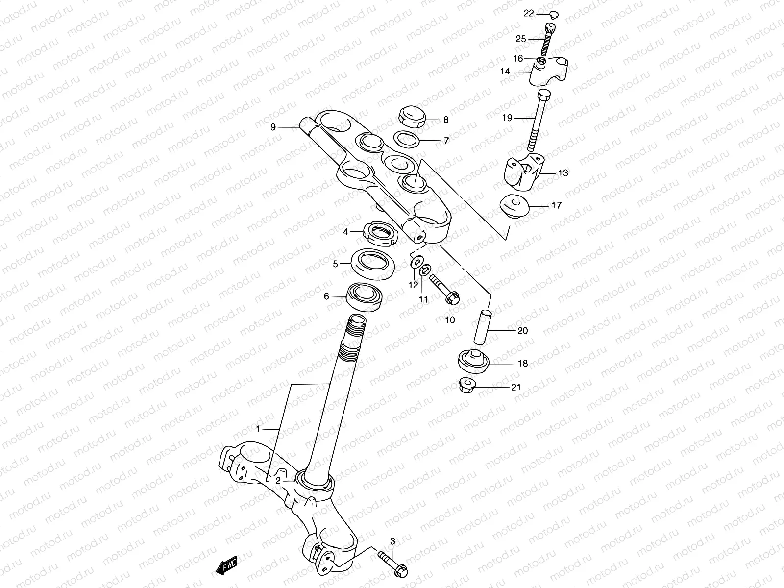 47A - STEERING STEM (GSF1200SAV/SAW/SAX/SAY)