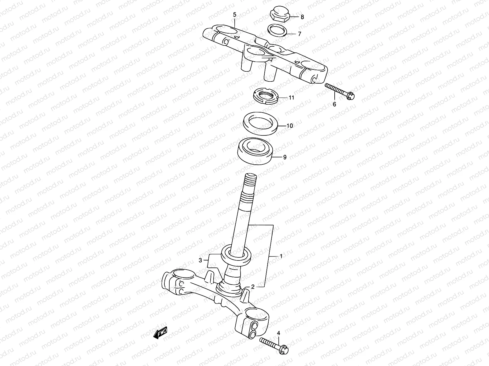 47A - STEERING STEM (MODEL K3)