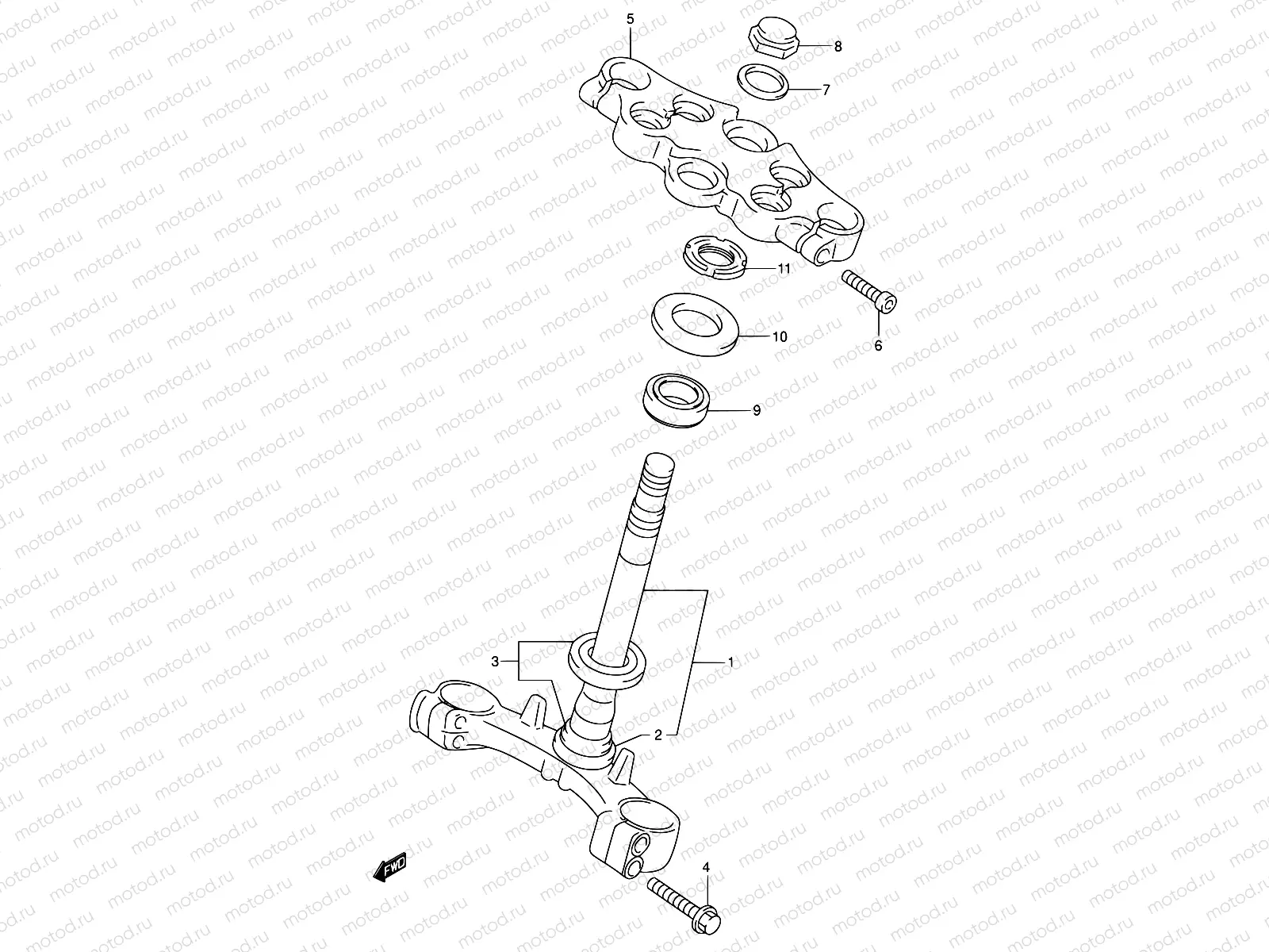 47A - STEERING STEM (MODEL K3)