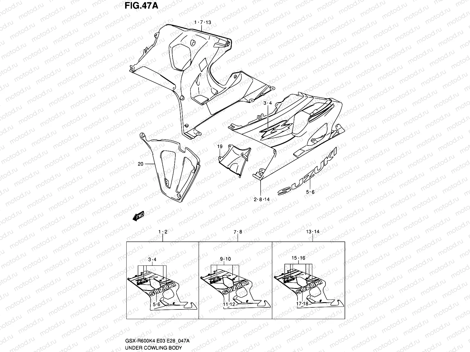 47A - UNDER COWLING (GSX-R600K5)
