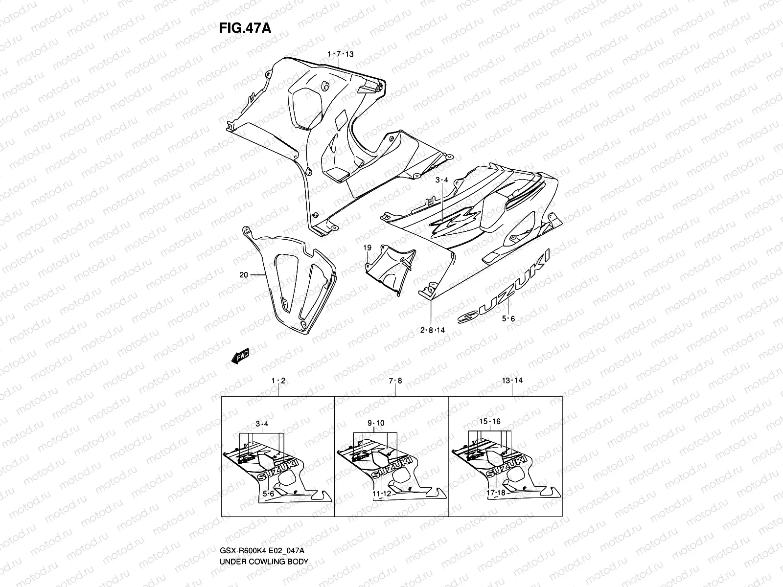 47A - UNDER COWLING (GSX-R600K5)