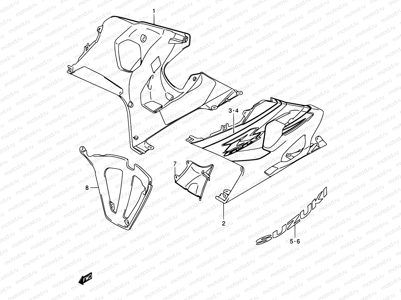 47A - UNDER COWLING (GSX-R750K5)