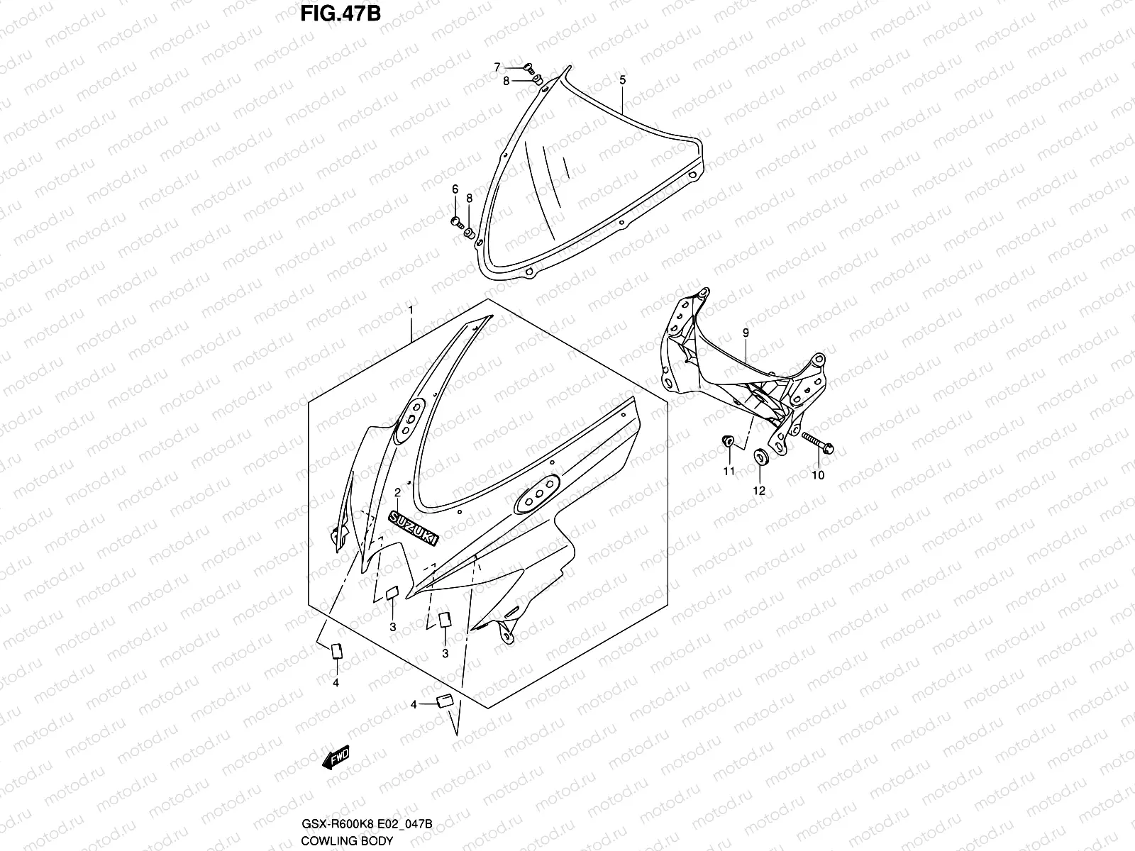 47B - COWLING BODY (MODEL L0)