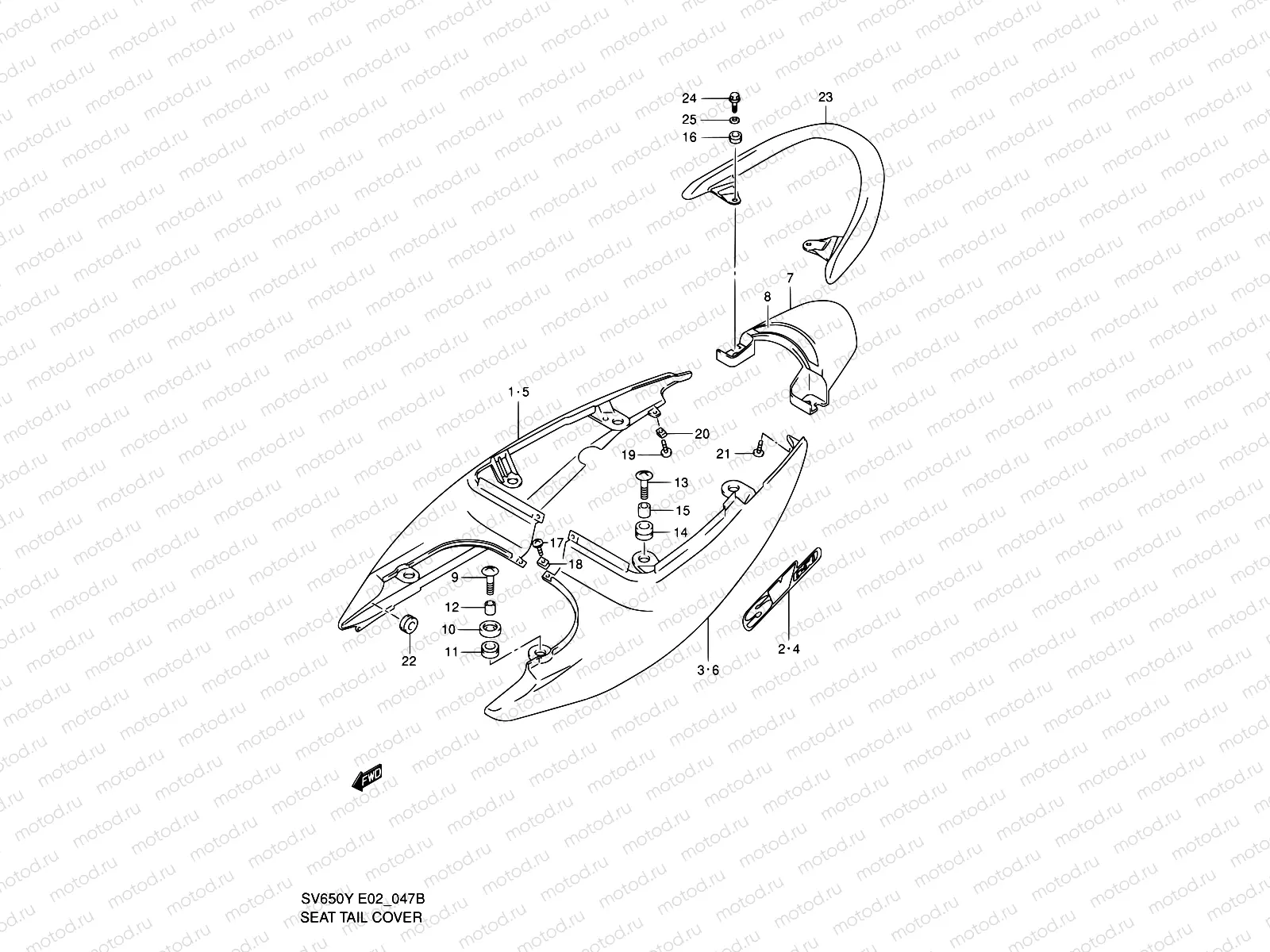 47B - SEAT TAIL COVER (MODEL K2)