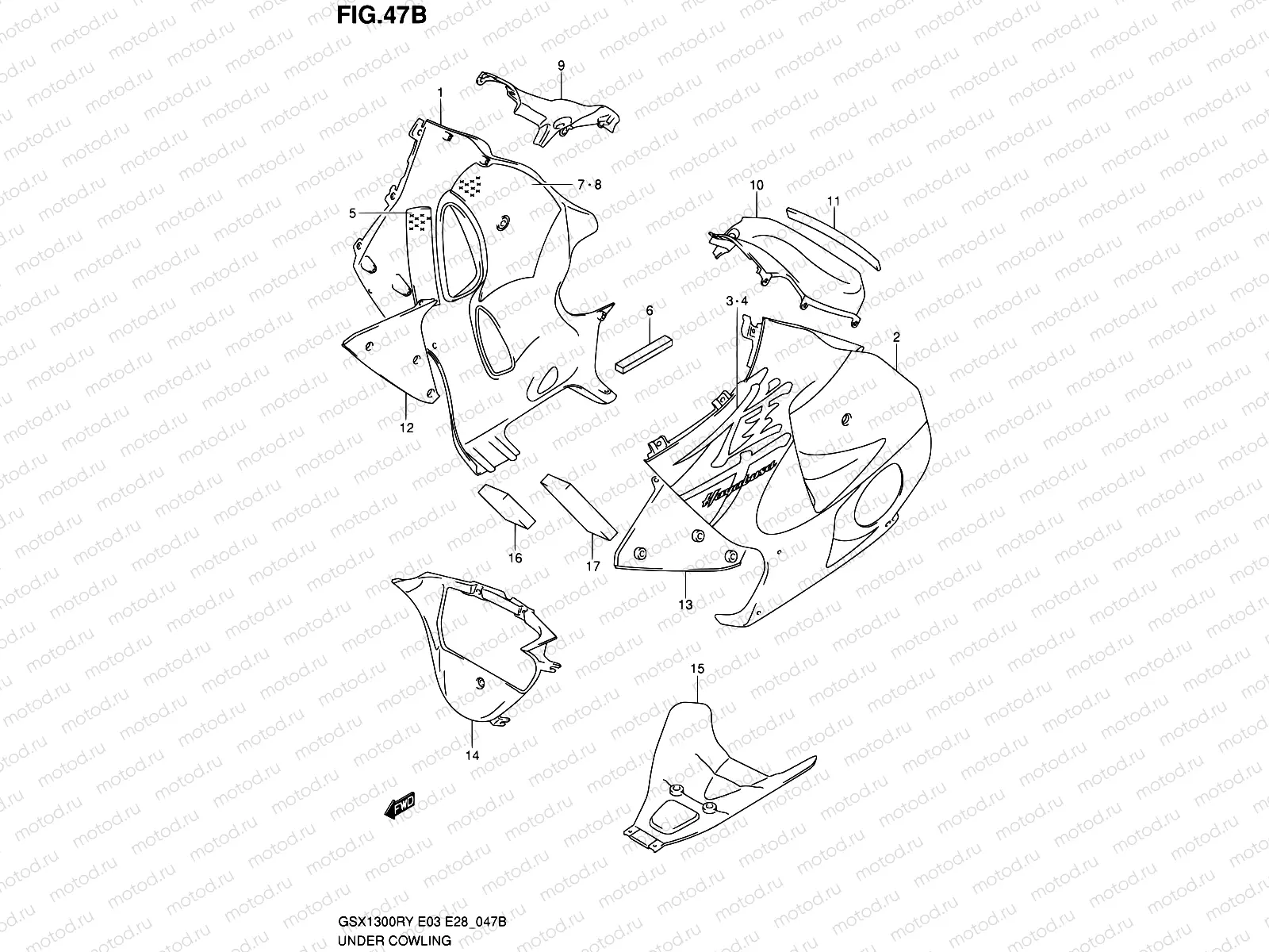 47B - UNDER COWLING (MODEL K1)